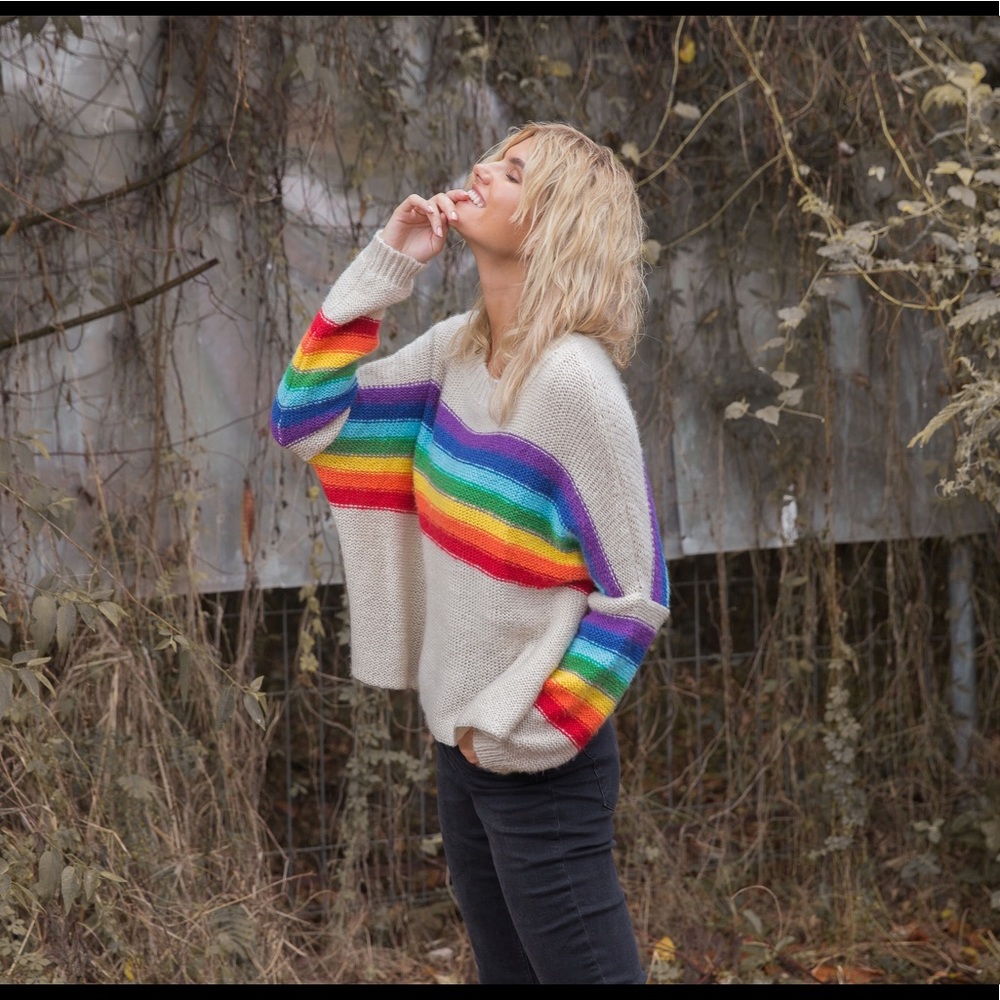 Rainbow Crew Neck Sweater